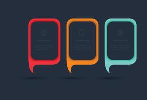 Workflow infographic with 3 steps, parts or processes vector