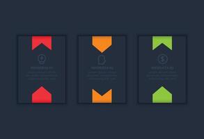 Timeline infographic with 3 elements, options, parts or processes. Business data visualization. vector