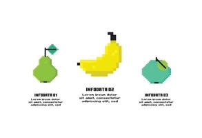 Minecraft concept for infographic with 3 options, parts or processes. Business data visualization. vector
