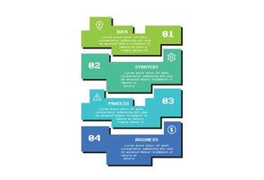Minecraft concept for infographic with 4 steps, options, parts or processes. Business data visualization. vector