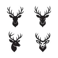 Deer Head silhouette design with white background vector