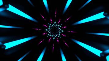 Cyan and Pink Pulse Neon Arcade in Endless Flow Background VJ Loop in 4K video