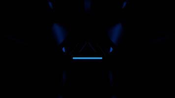 Blue and Orange Mysterious Flashing Sci Fi Corridor Background VJ Loop in 4K video