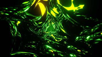 Green and Yellow Abstract Fantasy Portal Beyond Perception Background VJ Loop in 4K video