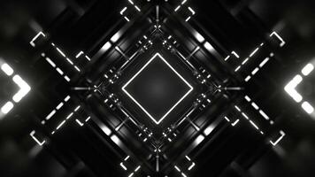 White Neon Glowing Wireframe Space Background VJ Loop in 4K video
