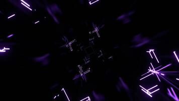 Turquoise and Purple Square Neon Sci Fi Strobe Flashing Tunnel Background VJ Loop in 4K video