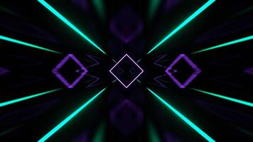 Turquoise and Purple Strobe Neon Rhythm Tunnel Background VJ Loop in 4K video