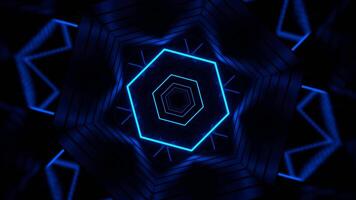 Blue and Red Mirror Neon Prism of Space Background VJ Loop in 4K video