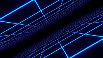 Blue Infinite Neon Grid Zone Background VJ Loop in 4K video