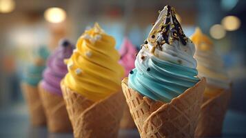 Ice cream image photo with light and shadow balance