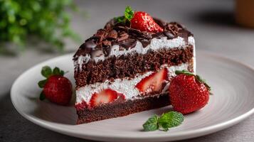 Closeup high-resolution photo of sweet slice cake