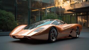 Glossy finish on sunlit car design photo