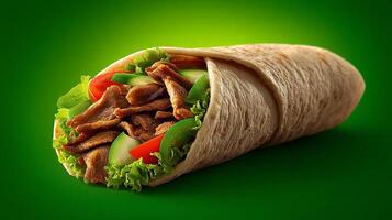 Shawarma photo with rich colors and focus