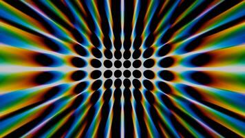 a psychedelic image of a black and blue background with a bright blue and yellow dot video