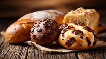 Rustic pastries photo in focus