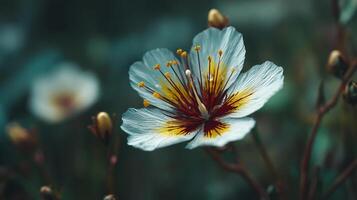 Petal-rich macro photo in garden light