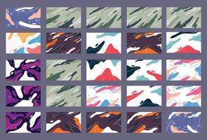 Colorful abstract pattern collection vector