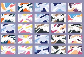 Colorful abstract pattern designs grid vector