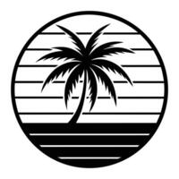 Retro vintage style of a palm tree vector
