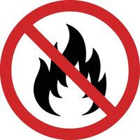 A no fire sign on a white background vector