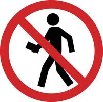 No walking sign with a man walking vector