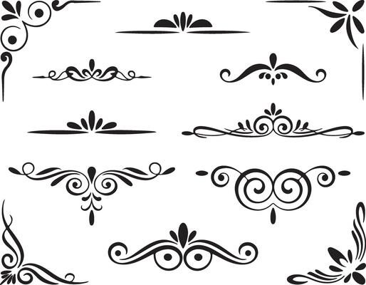Vintage Ornamental Borders and Dividers Set