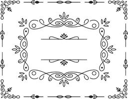 illustration of vintage frame with decorative elements vector