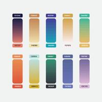 Color Palette Catalog Samples Gradient vector