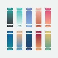 Colors gradient collection set vector