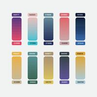 Modern gradient swatches set vector