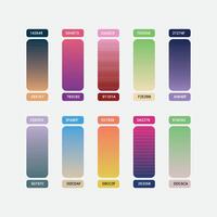 Set of colorful gradients swatches vector