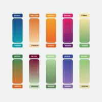 Gradient Color Collection of Swatches vector