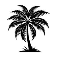 Simple Silhouette of a Tropical Palm Tree vector