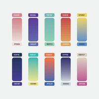 Color Gradient Collection of Swatches vector