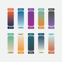 Collection of colorful smooth gradient background vector