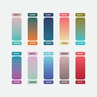 Set of gradients palette background vector