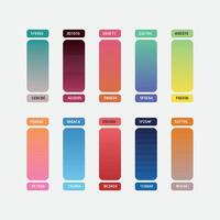 Color gradient background set vector