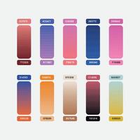 Gradient color swatches collection vector