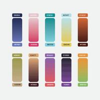 Colorful set of gradient swatches vector
