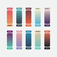 Set of Different Colorful Modern Gradients vector