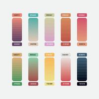 Gradient colorful palette set vector