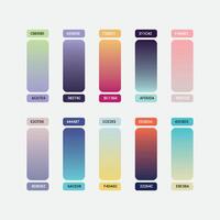collection of gradient color pack vector