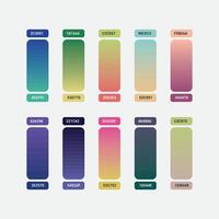Flat gradient color swatches vector