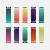Set of colorful modern gradient color vector