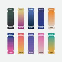 Gradient color swatches set vector