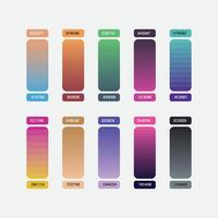 Colorful gradient palette set vector