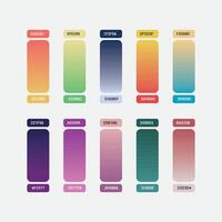 Colorful set of gradients vector
