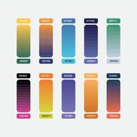 Colors gradient collection palette vector