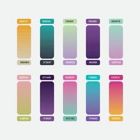 Color gradient palette pack vector