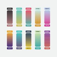 Set of colorful modern gradient backgrounds vector